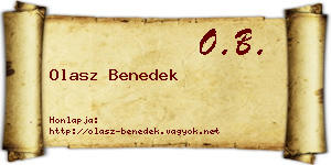 Olasz Benedek névjegykártya