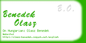 benedek olasz business card